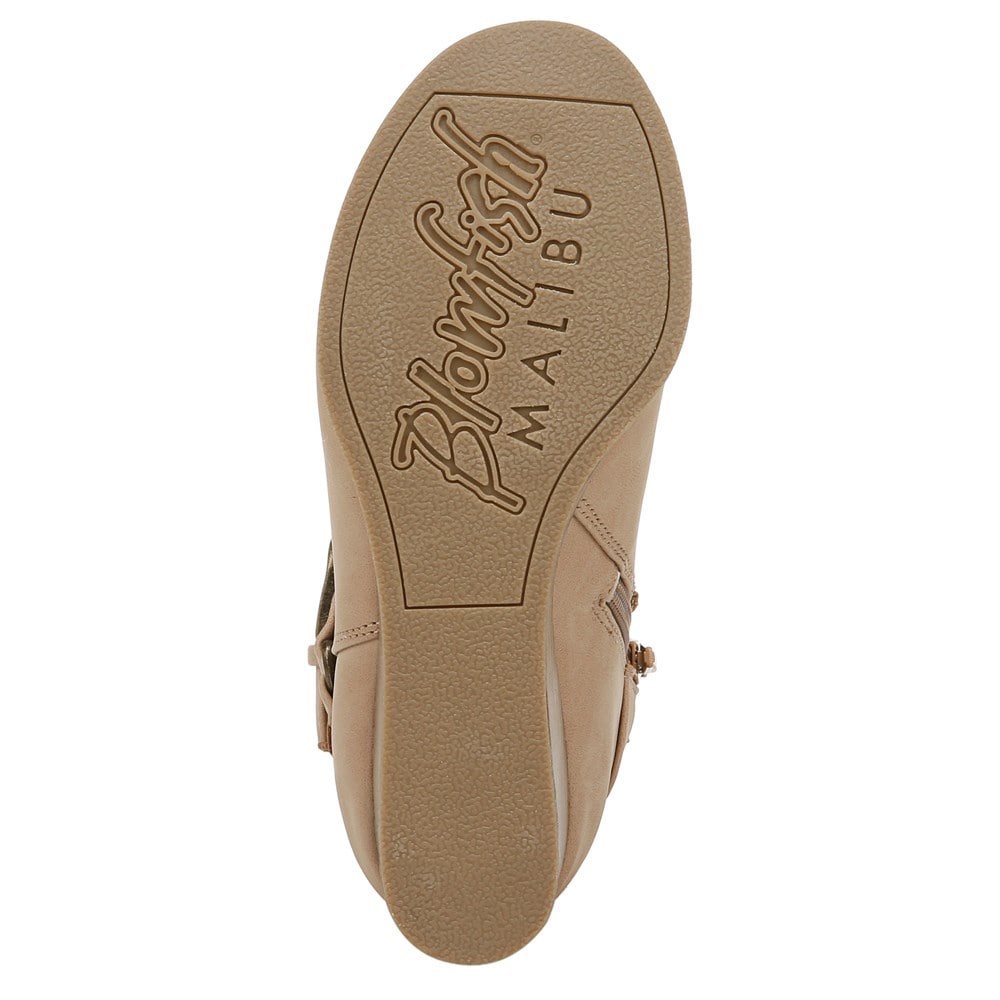 Blowfish Kids\' Posh-K Wedge Bootie Little/Big Kid - Cashew Faux Leather/Knit