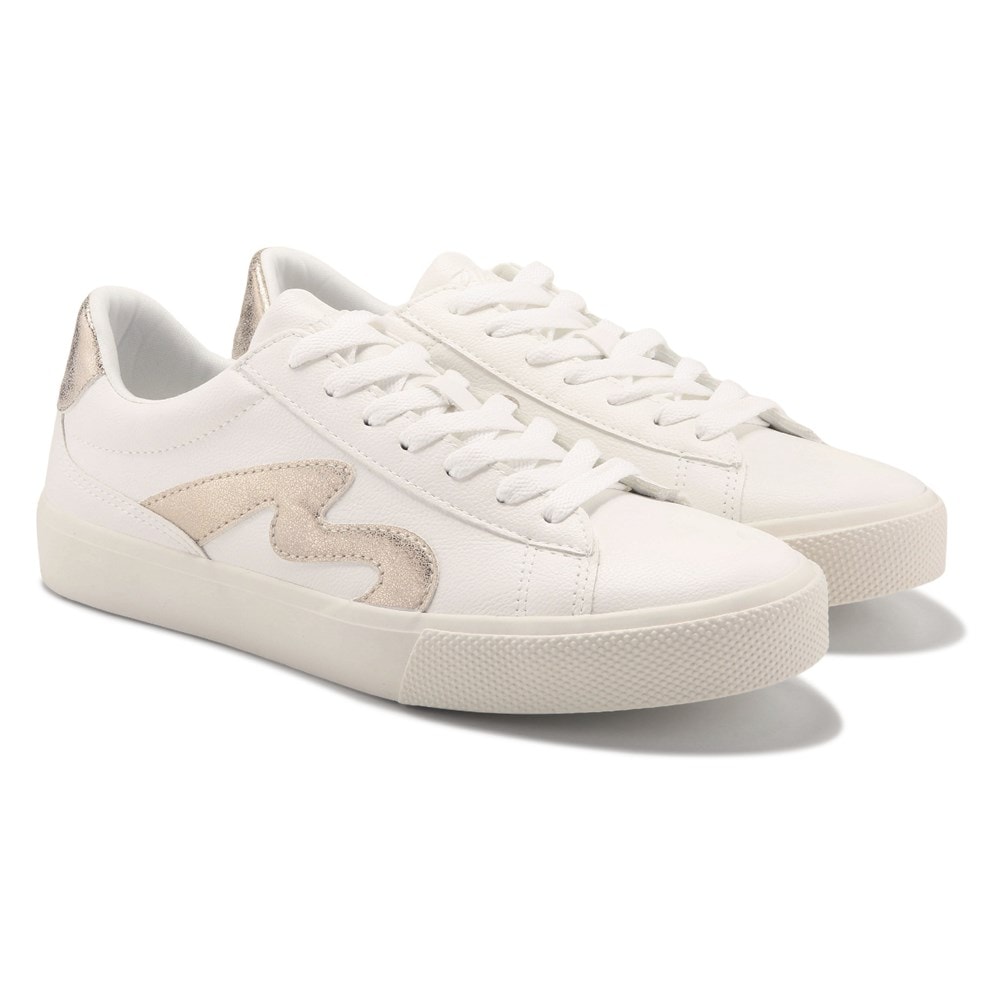 Blowfish Women's Vice Lace Up Sneaker - White/Gold