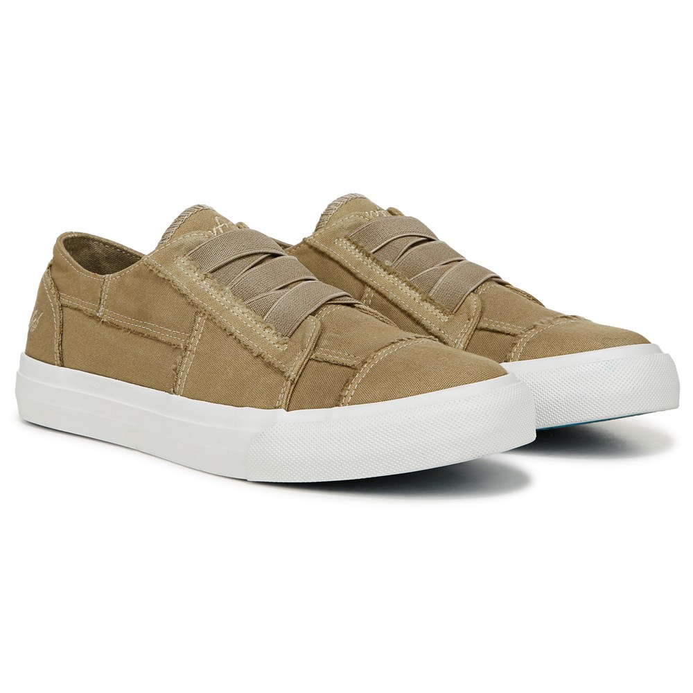 Blowfish Women's Marley Slip On Sneaker - Cream Coffee Canvas