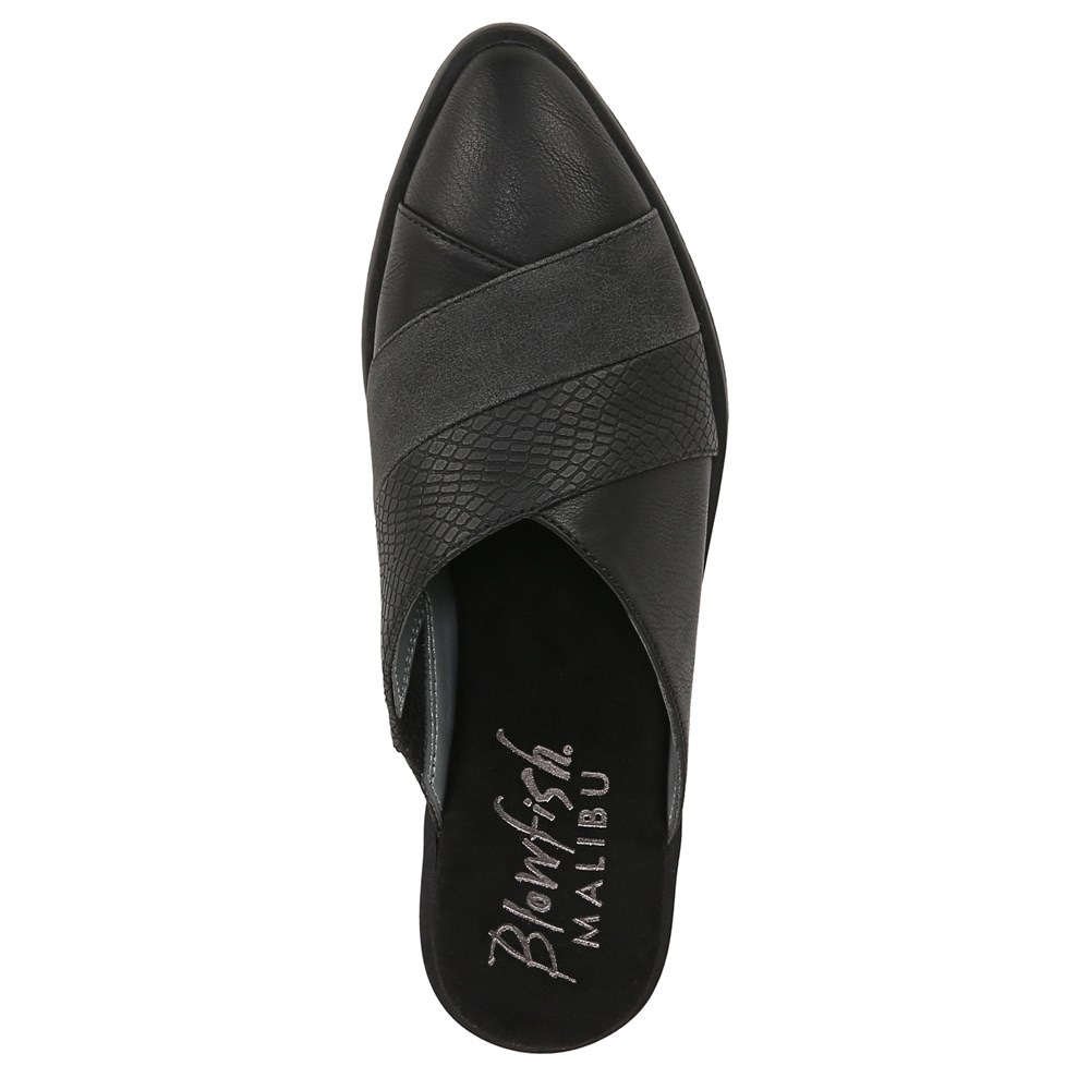 Blowfish Women\'s Hazel Mule - Black Faux Leather