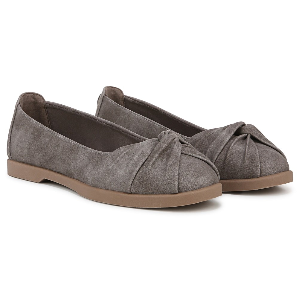 Blowfish Women's Emily Ballet Flat - Grey Faux Nubuck