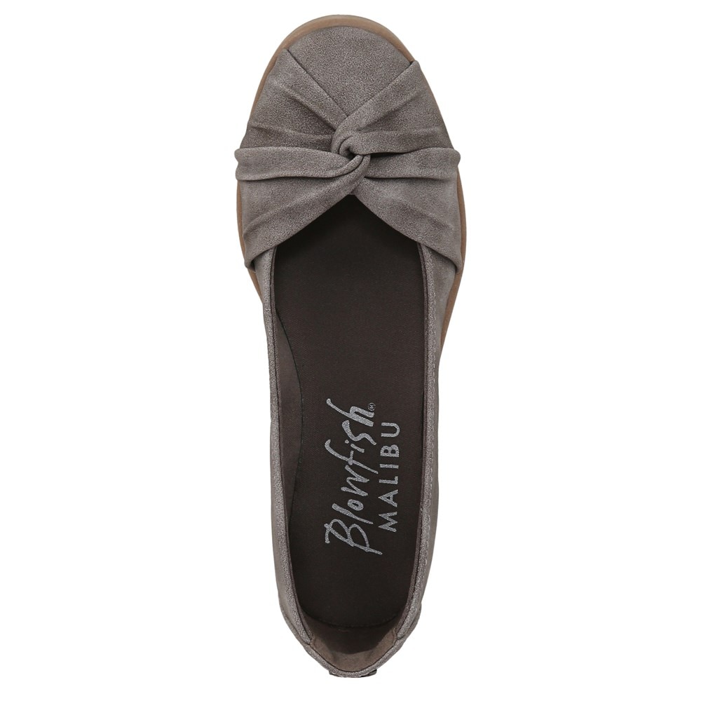 Blowfish Women\'s Emily Ballet Flat - Grey Faux Nubuck