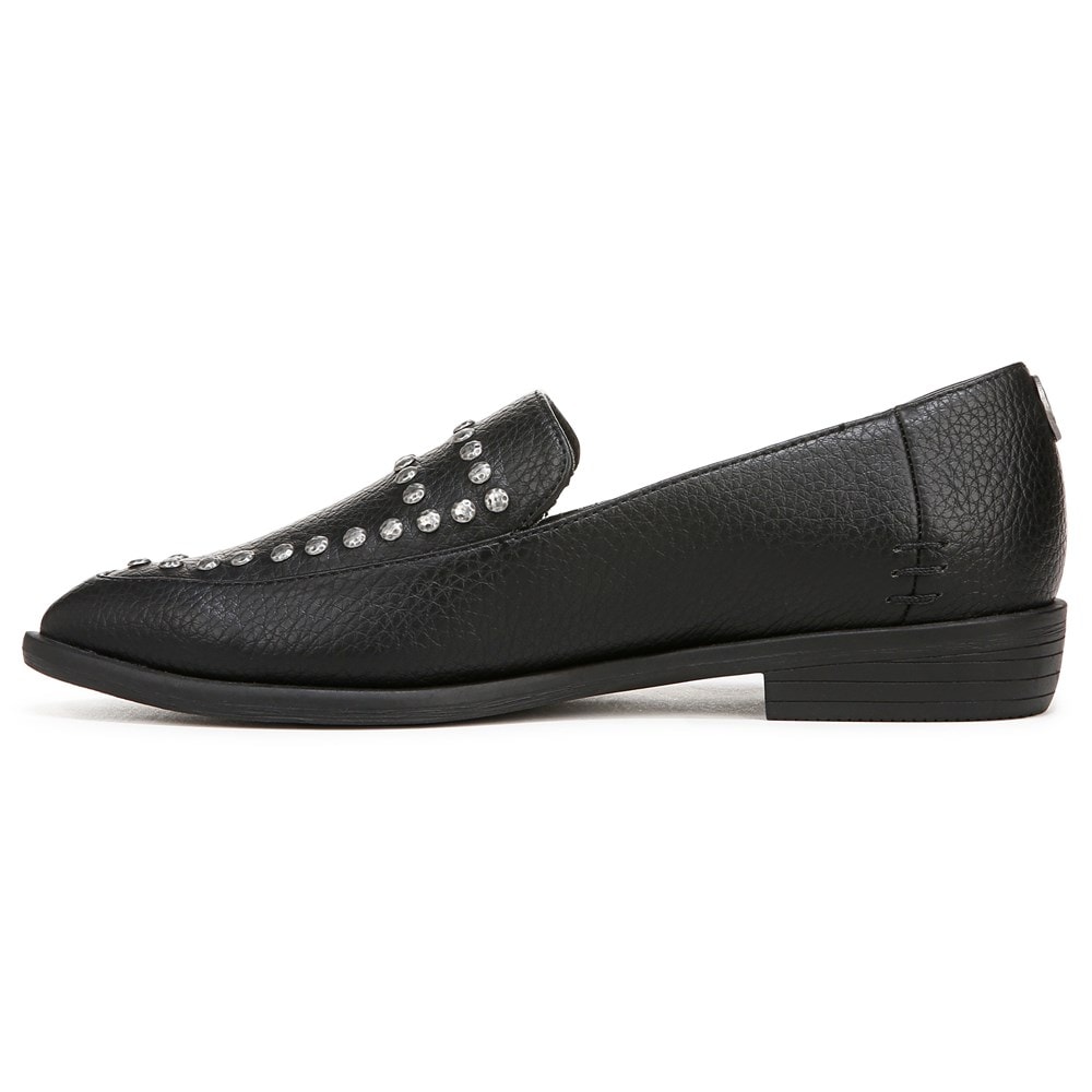Blowfish Women\'s Harper Loafer Flat - Black Pebbled Faux Leather