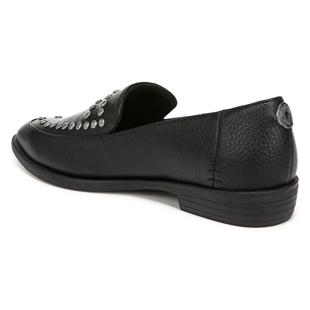 Blowfish Women\'s Harper Loafer Flat - Black Pebbled Faux Leather