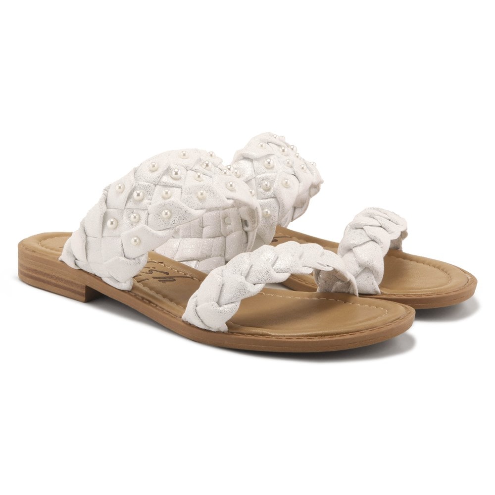 Blowfish Women's Wisher Casual Pearl Sandal - White Pearl