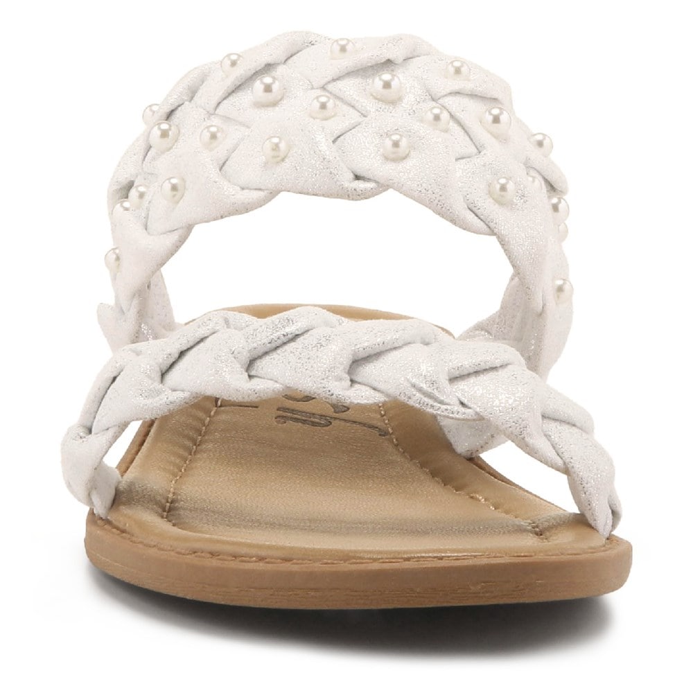 Blowfish Women\'s Wisher Casual Pearl Sandal - White Pearl