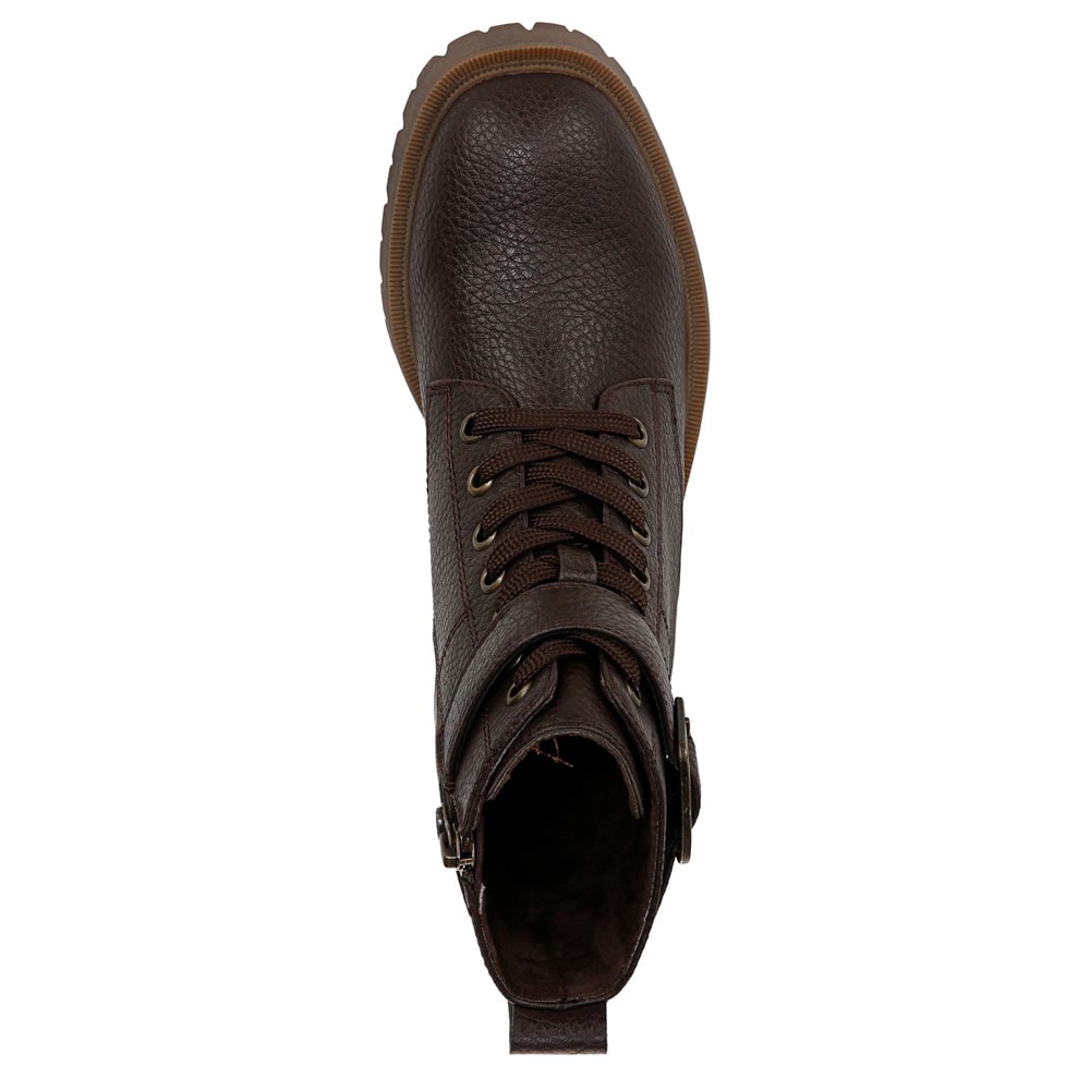 Blowfish Women\'s Jagger Combat Boot - Dark Brown Faux Leather