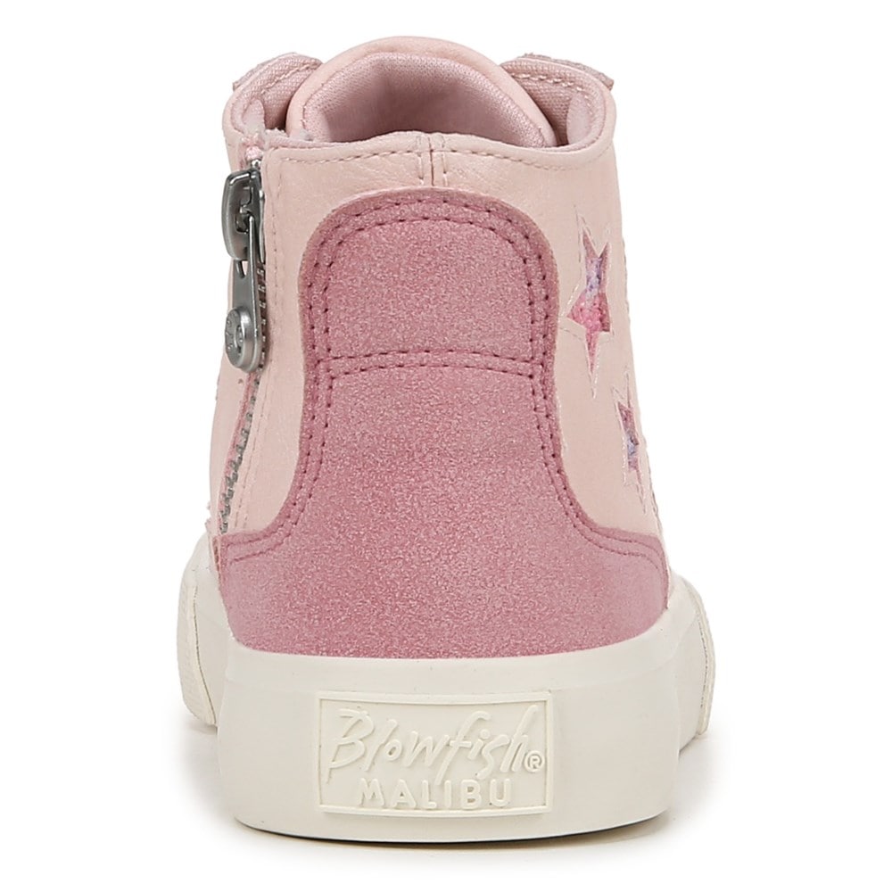 Blowfish Kids\' Vesa-K High Top Sneaker Little/Big Kid - Peach Cream Faux Leather