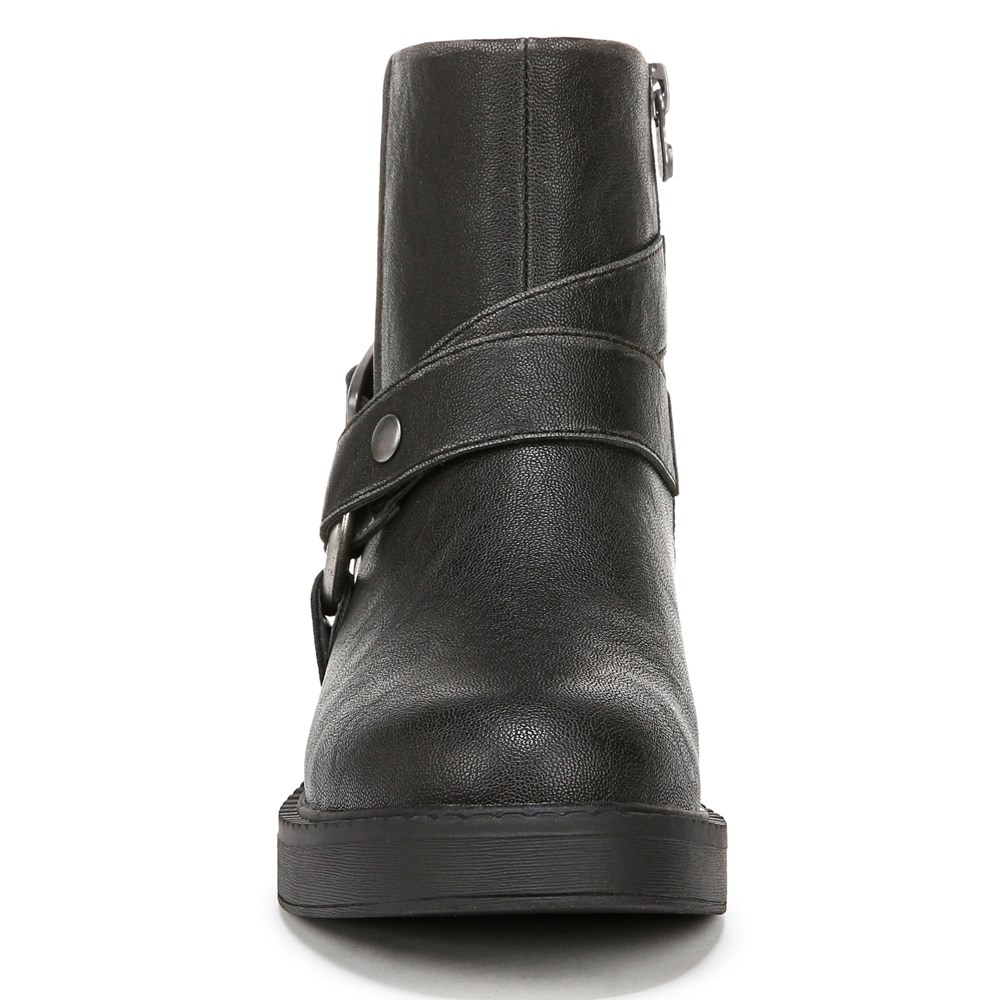 Blowfish Women\'s Vella Bootie - Black Distressed Faux Leather