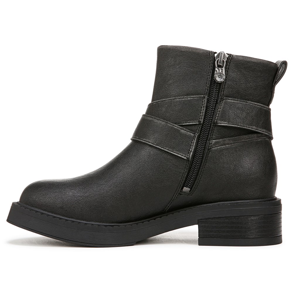 Blowfish Women\'s Vella Bootie - Black Distressed Faux Leather