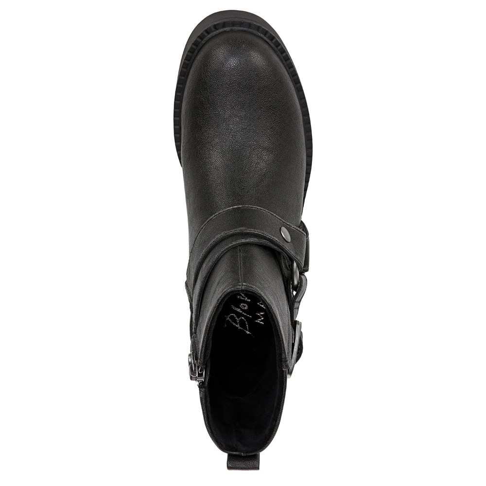 Blowfish Women\'s Vella Bootie - Black Distressed Faux Leather