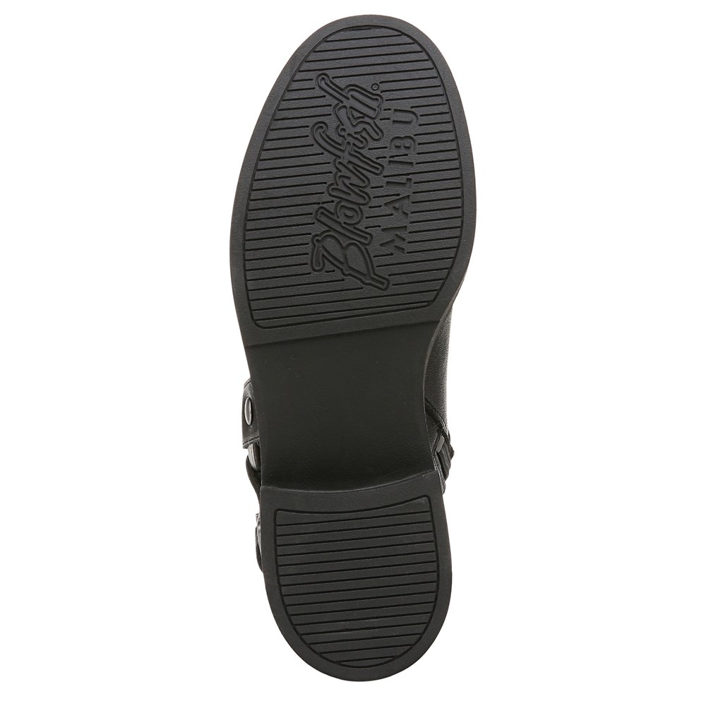 Blowfish Women\'s Vella Bootie - Black Distressed Faux Leather