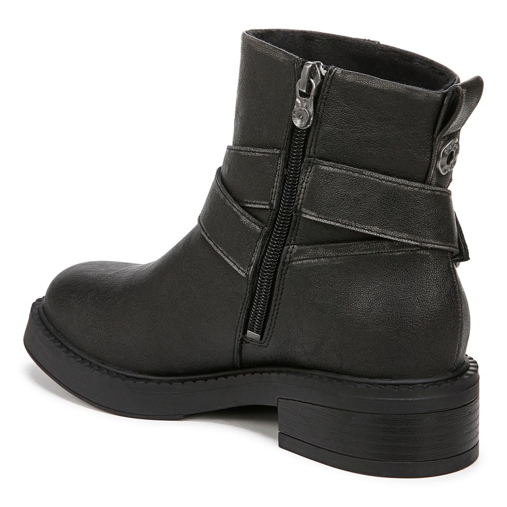Blowfish Women\'s Vella Bootie - Black Distressed Faux Leather