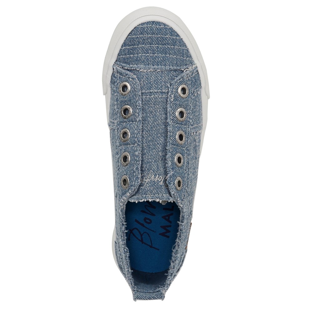 Blowfish Women\'s Play Slip On Sneaker - Light Stonewashed Denim