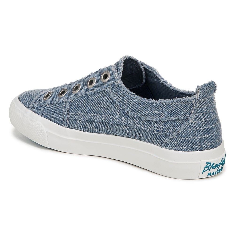 Blowfish Women\'s Play Slip On Sneaker - Light Stonewashed Denim