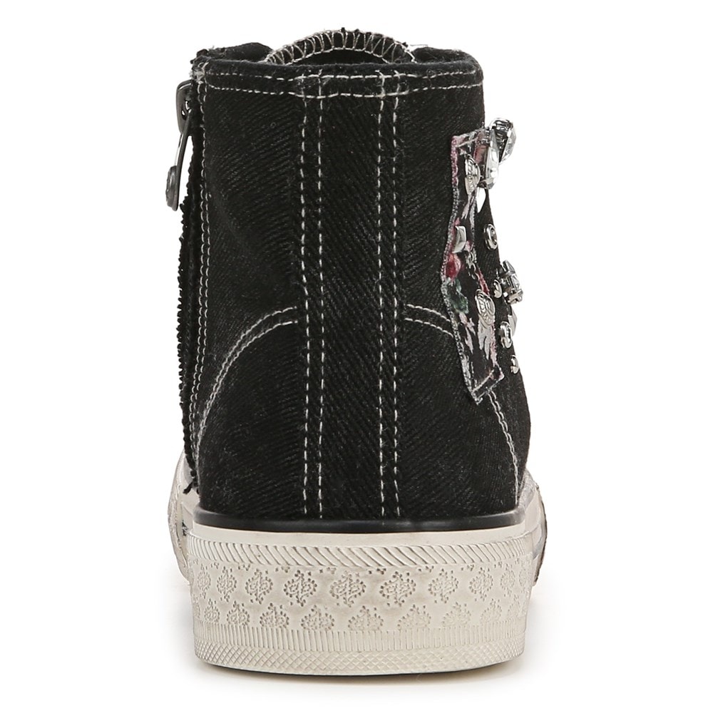 Blowfish Women\'s Kimber-Hi High Top Sneaker - Black Acid Wash Twill