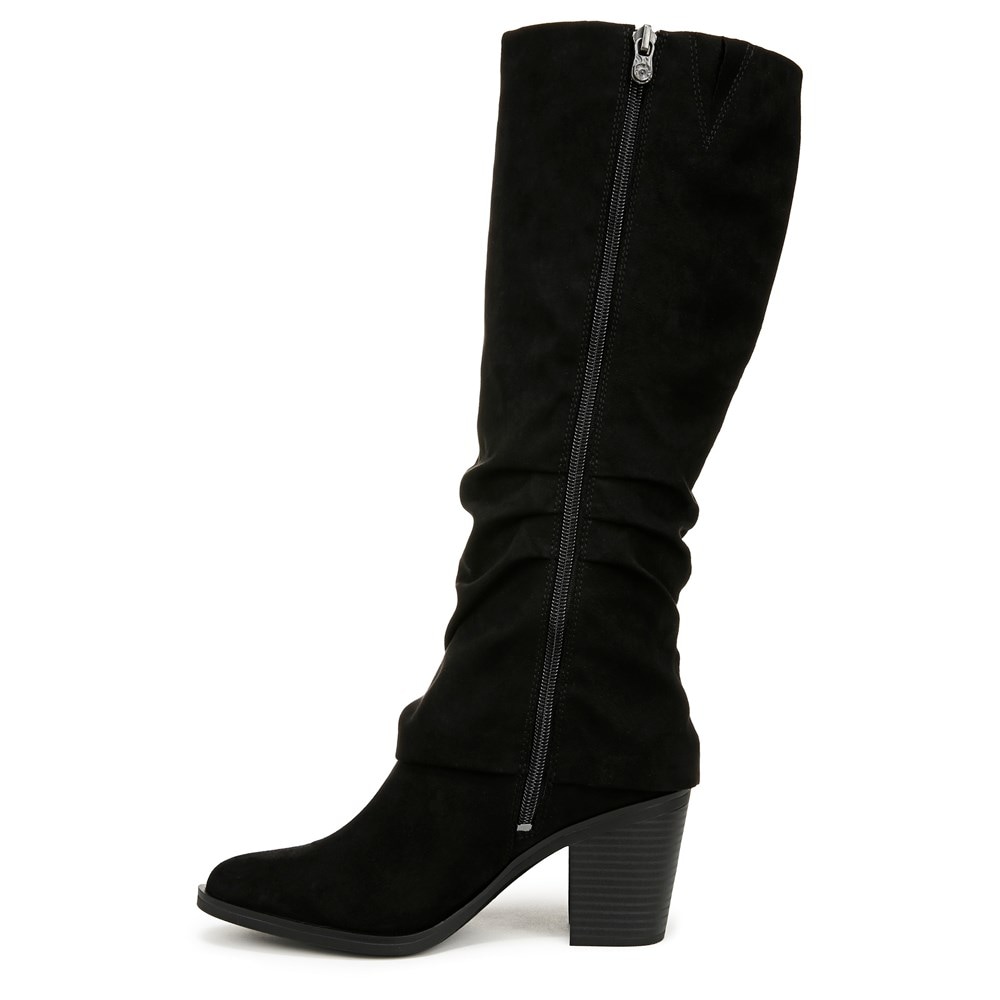 Blowfish Women\'s Carefree Knee High Boot - Black Microfiber