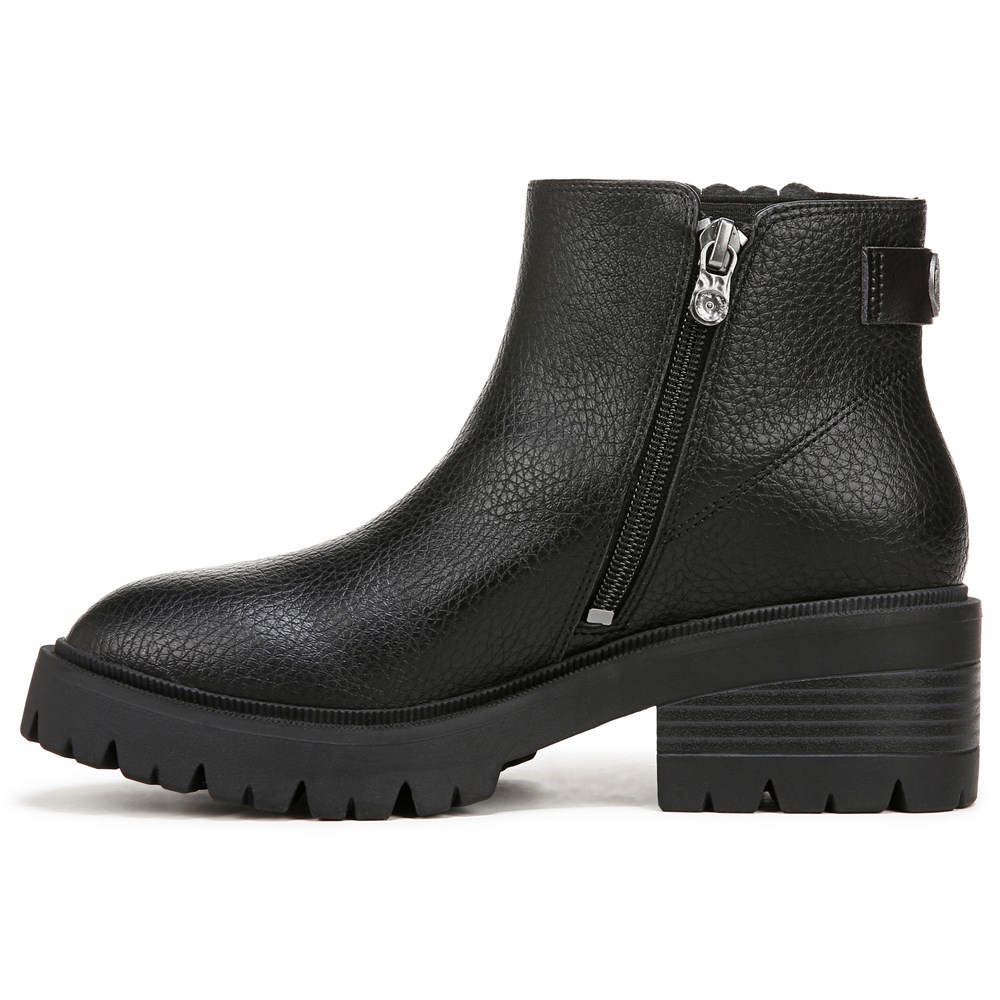 Blowfish Women\'s Joy Lug Sole Chelsea Bootie - Black Faux Leather