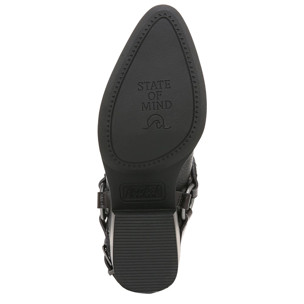 Blowfish Women\'s Robin Western Mule - Black Faux Leather