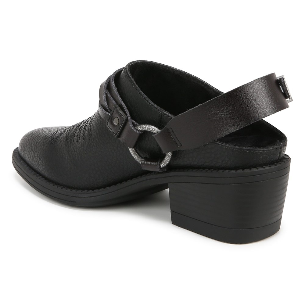 Blowfish Women\'s Robin Western Mule - Black Faux Leather