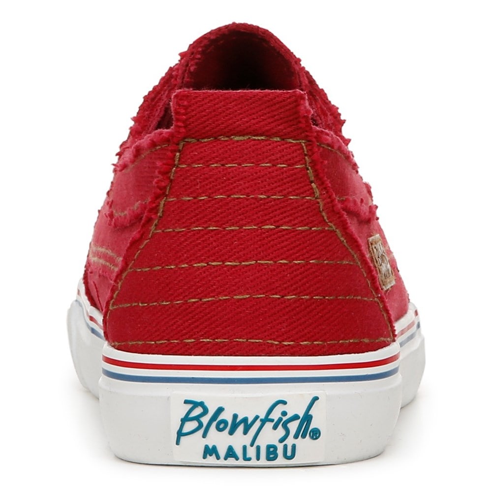 Blowfish Women\'s Play Slip On Sneaker - Jester Red Twill Fabric