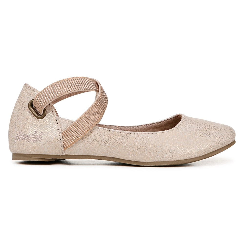 Blowfish Kids\' Pixi Ballet Flat Little/Big Kid - Rose Gold Reptile Faux Leather
