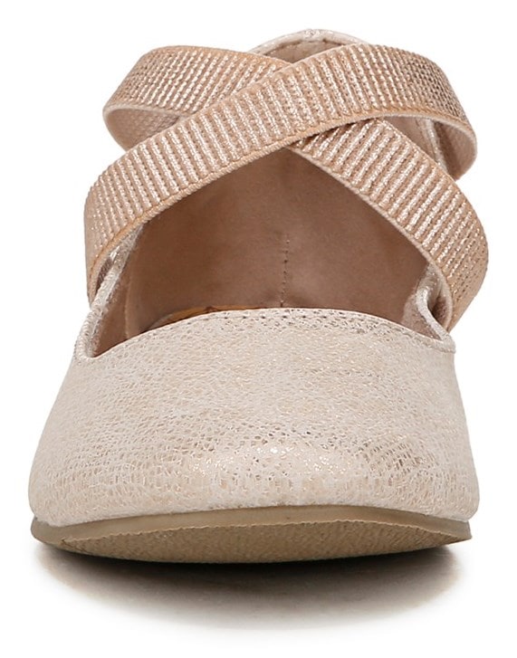 Blowfish Kids\' Pixi Ballet Flat Little/Big Kid - Rose Gold Reptile Faux Leather