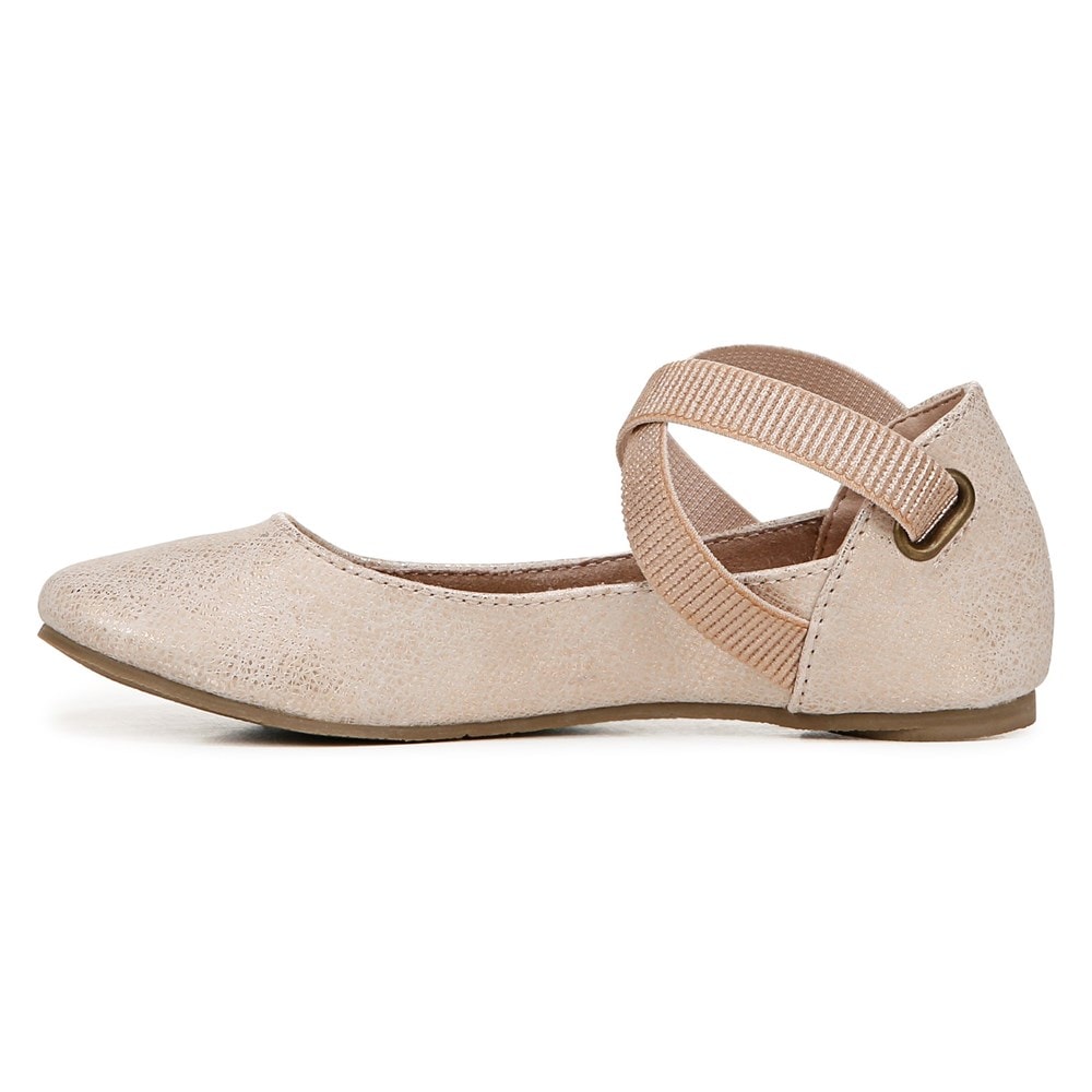 Blowfish Kids\' Pixi Ballet Flat Little/Big Kid - Rose Gold Reptile Faux Leather