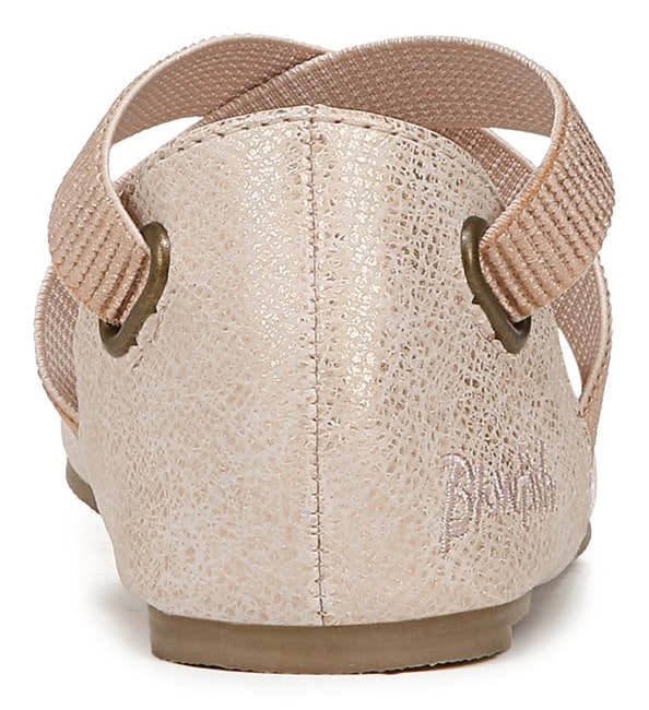 Blowfish Kids\' Pixi Ballet Flat Little/Big Kid - Rose Gold Reptile Faux Leather