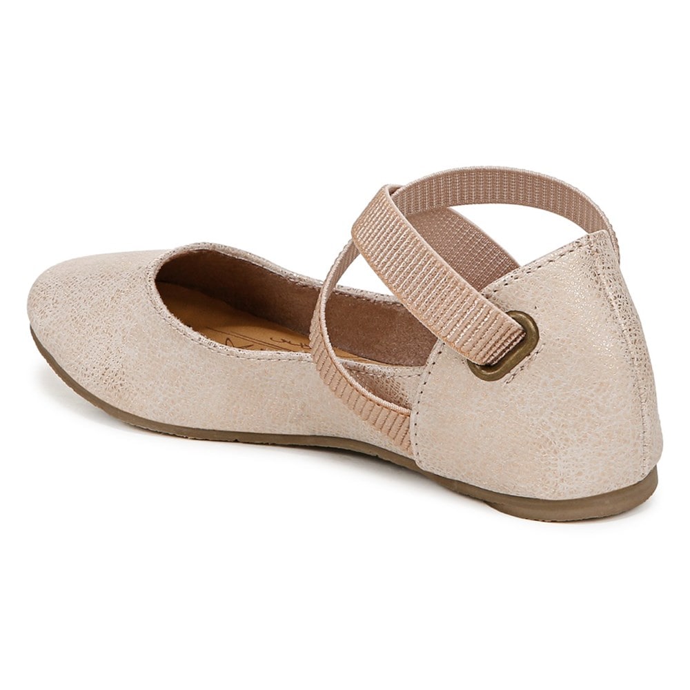 Blowfish Kids\' Pixi Ballet Flat Little/Big Kid - Rose Gold Reptile Faux Leather