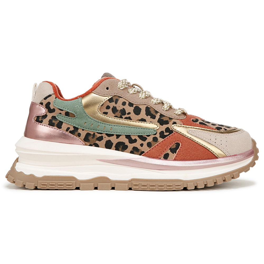 Blowfish Women\'s Leo Retro Lace Up Sneaker - Leopard Multi