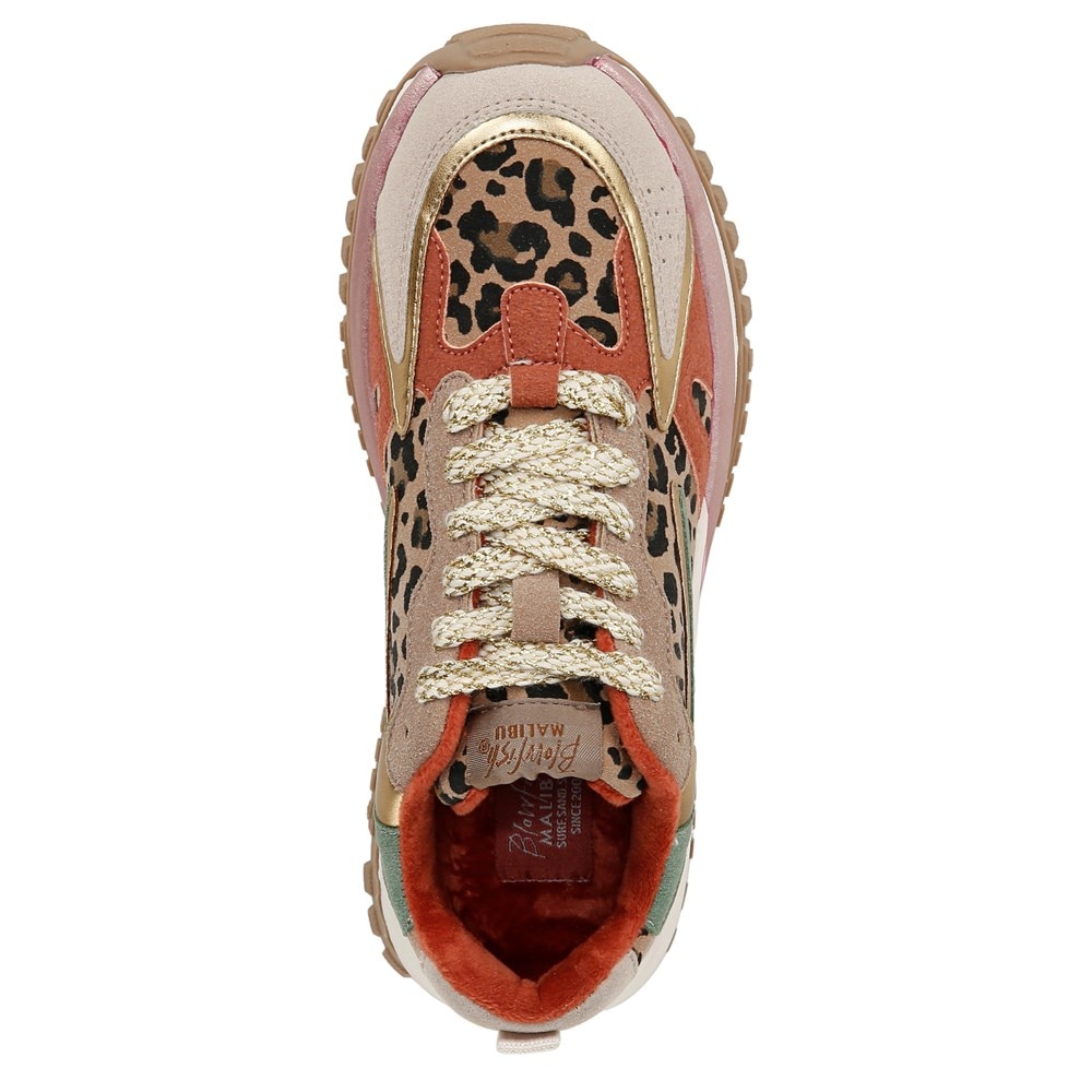Blowfish Women\'s Leo Retro Lace Up Sneaker - Leopard Multi
