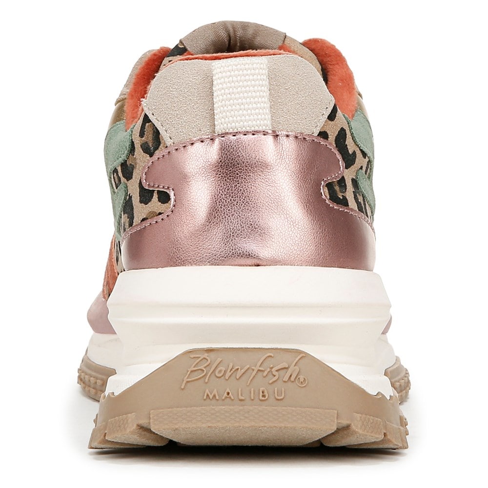 Blowfish Women\'s Leo Retro Lace Up Sneaker - Leopard Multi