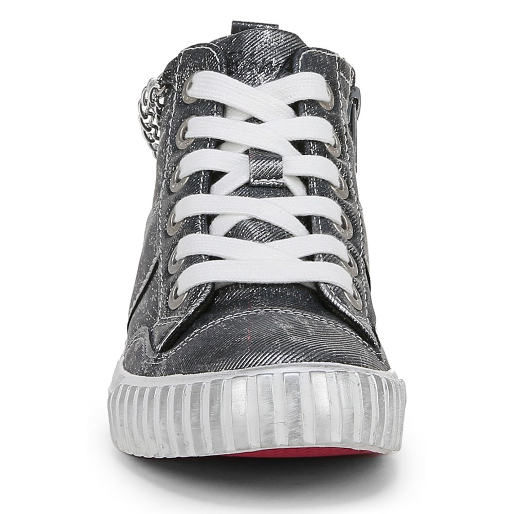 Blowfish Kids\' Wanderly-K High Top Sneaker Little/Big Kid - Black Distressed Faux Leather