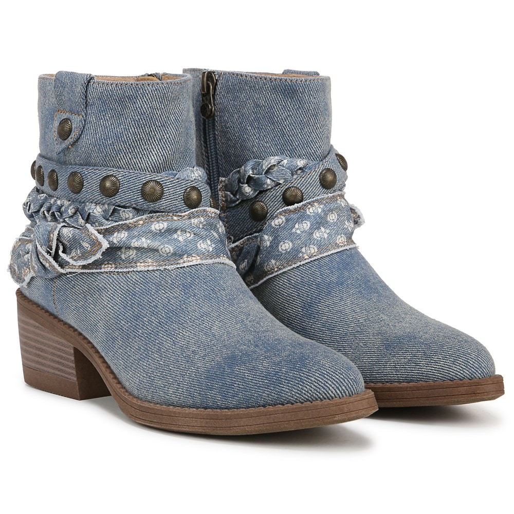 Blowfish Women's Rally Western Bootie - Denim Blue Fabric