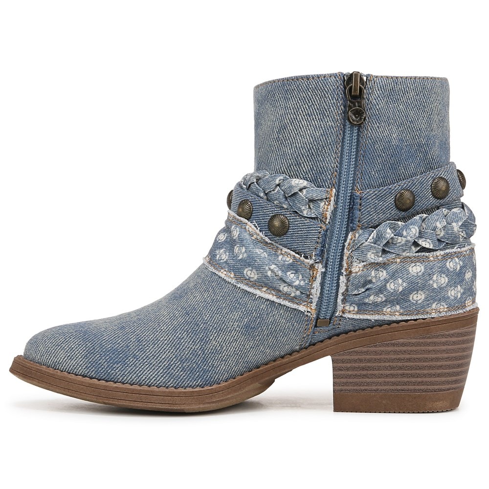 Blowfish Women\'s Rally Western Bootie - Denim Blue Fabric