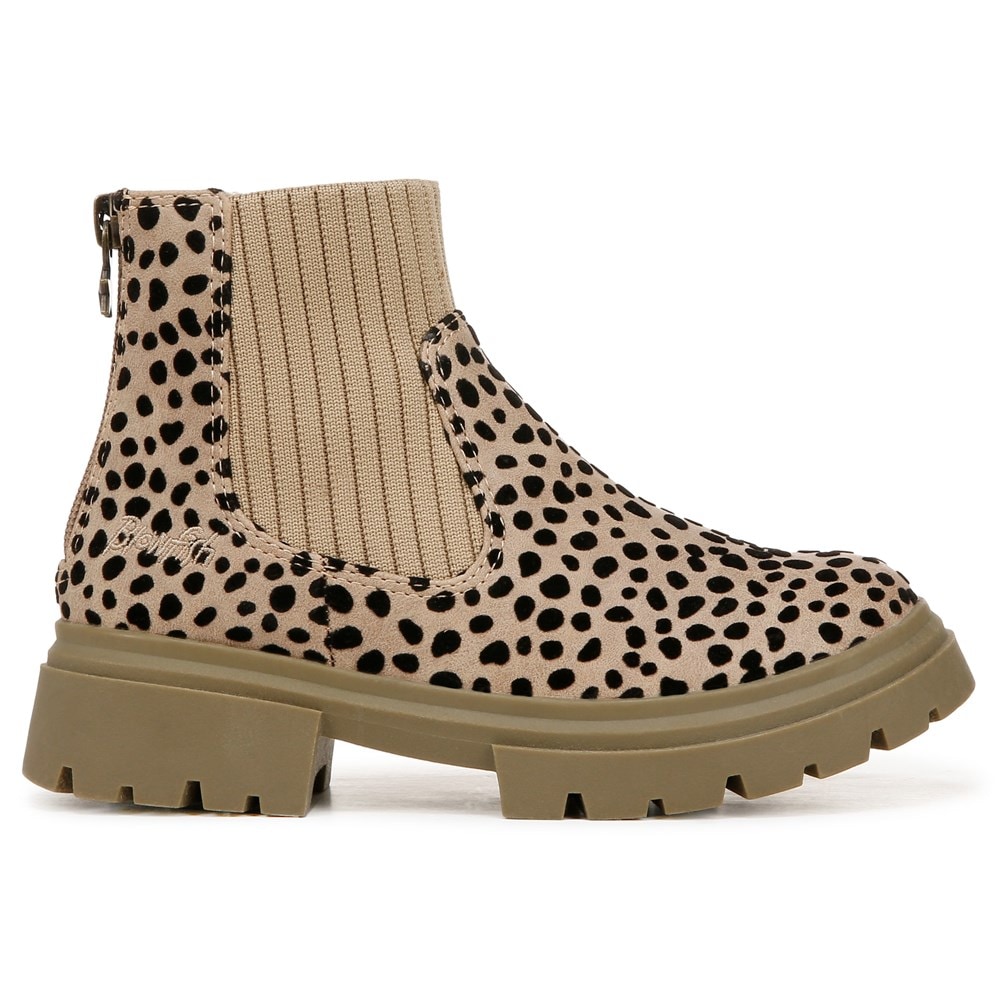 Blowfish Kids\' Chassy-K Chelsea Boot Little/Big Kid - Sand Leopard Fabric