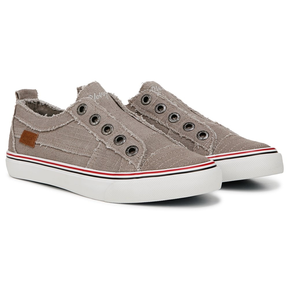 Blowfish Women's Play Slip On Sneaker - Steel Grey Linen