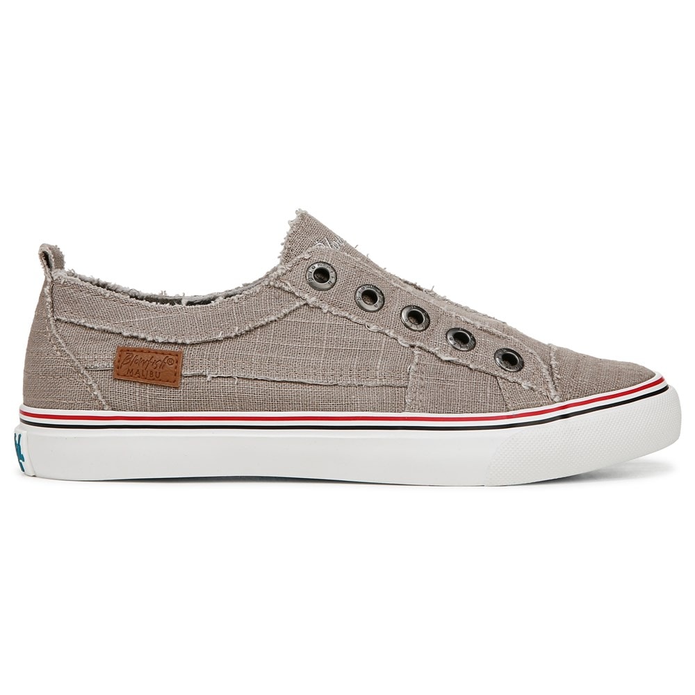 Blowfish Women\'s Play Slip On Sneaker - Steel Grey Linen