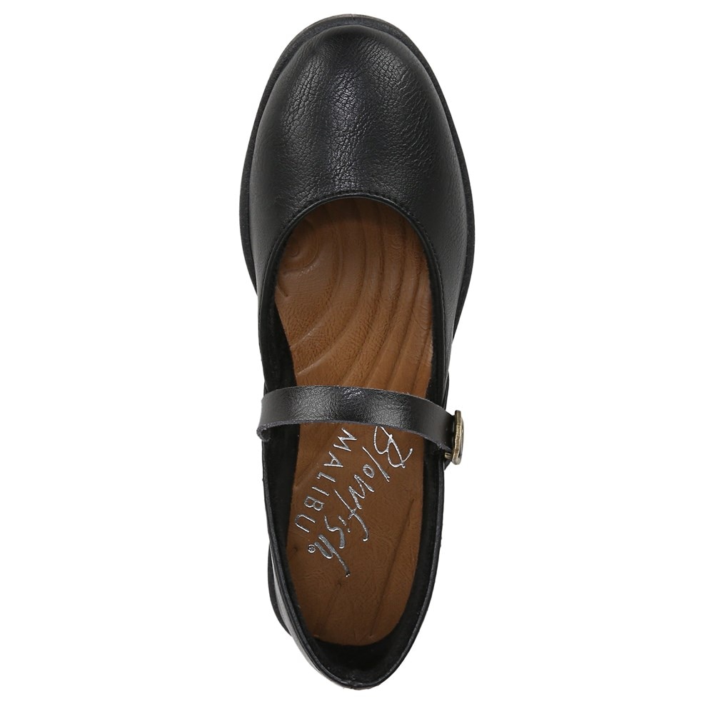Blowfish Women\'s Empower Mary Jane Flat - Black Faux Leather