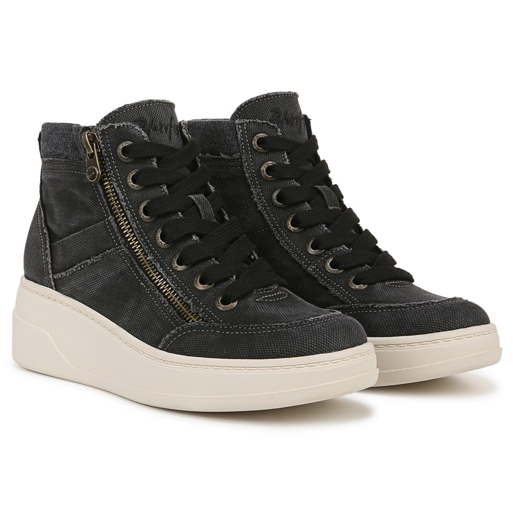 Blowfish Women's Camden Wedge Sneaker Boot - Black