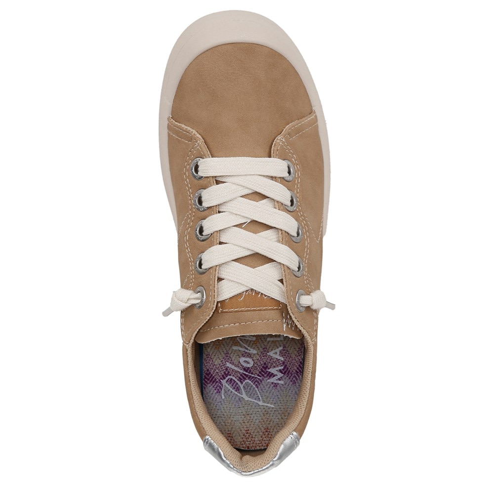 Blowfish Women\'s Boardwalk Slip On Sneaker - Desert Taupe Faux Leather
