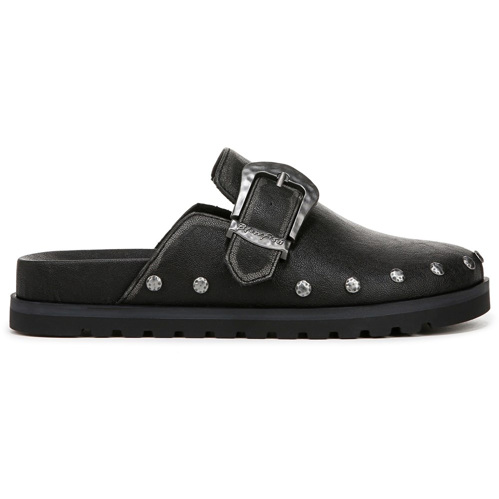 Blowfish Women\'s Skylar Mule - Black Distressed Faux Leather