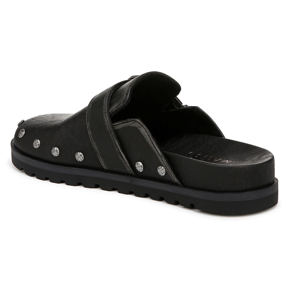 Blowfish Women\'s Skylar Mule - Black Distressed Faux Leather